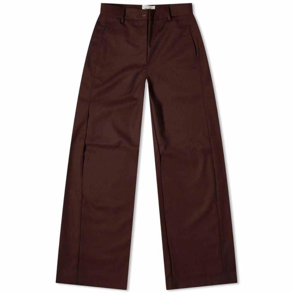 NWT Holzweiler Women's Vidda Wool Trousers in Burgundy Red Size Large